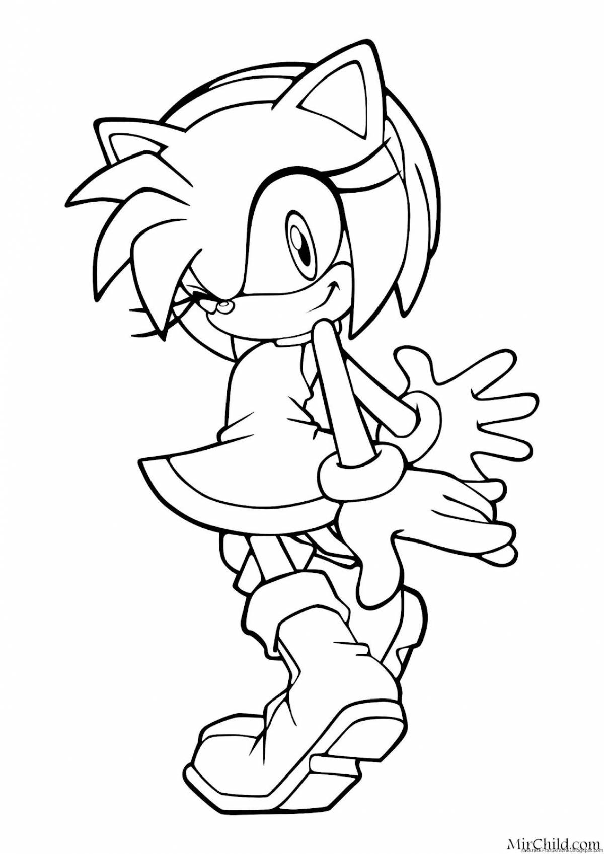 Coloring page holiday amy rose