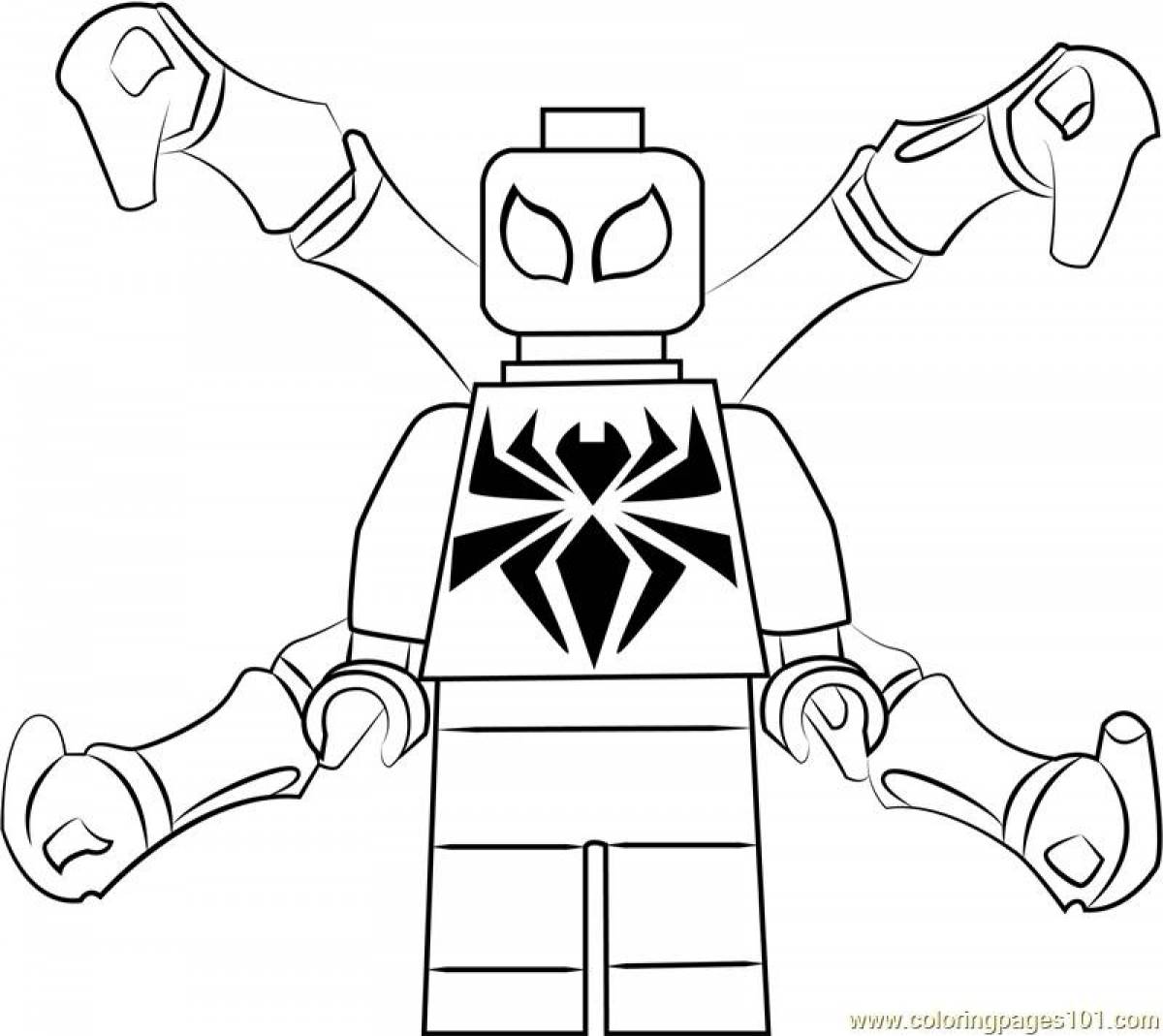 Great coloring lego spider man