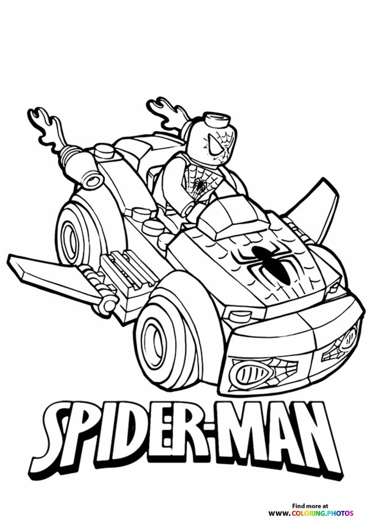 Lego spider man wonderful coloring book