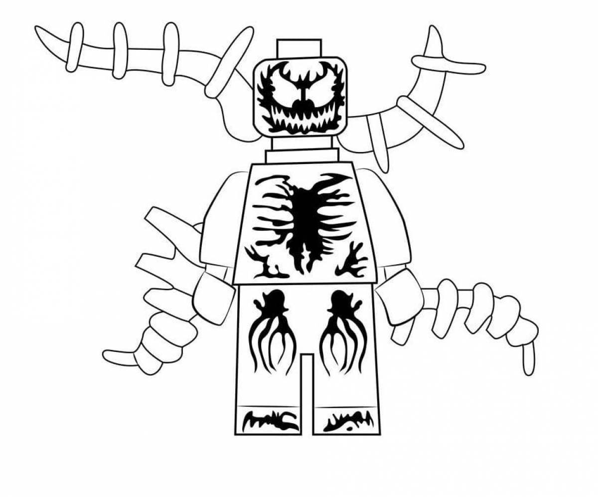 Lego spider man cute coloring book