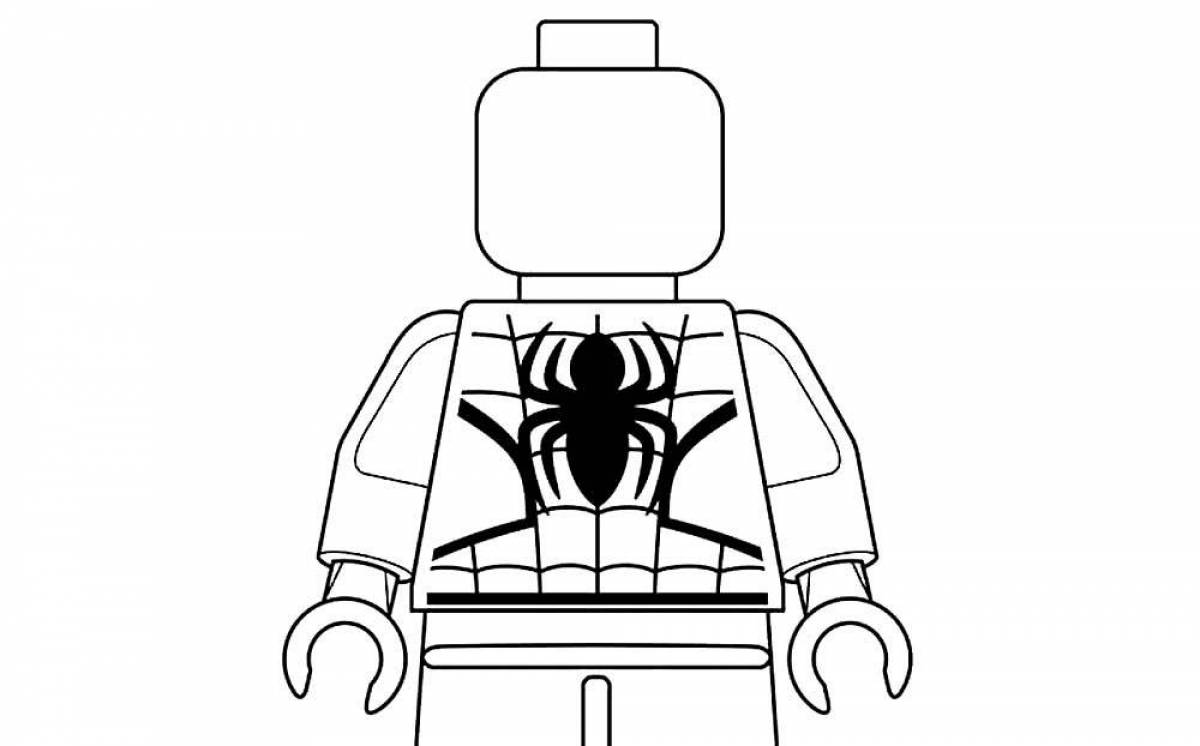 Unforgettable coloring lego spider man