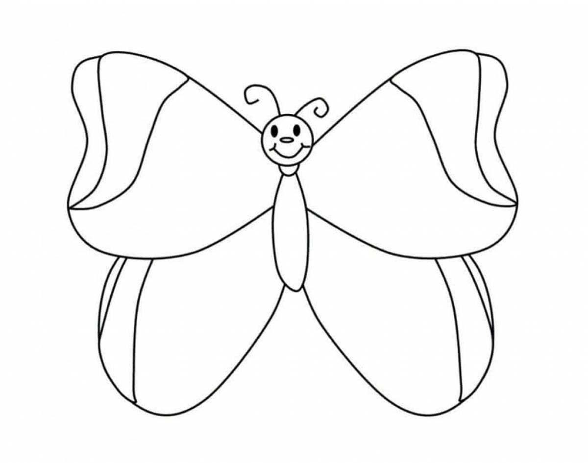 Bright butterfly coloring book for children 3-4 years old
