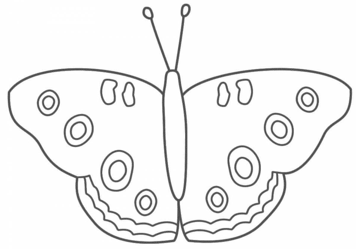 Живая бабочка-раскраска для детей 3-4 лет