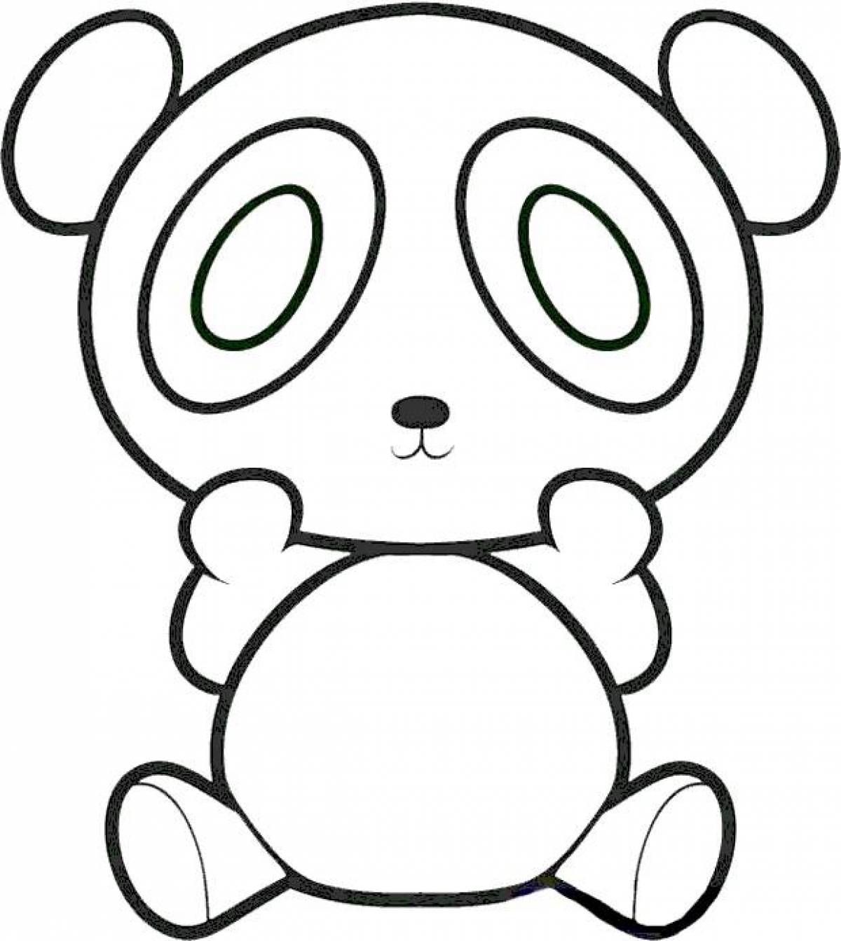 Cute panda coloring book