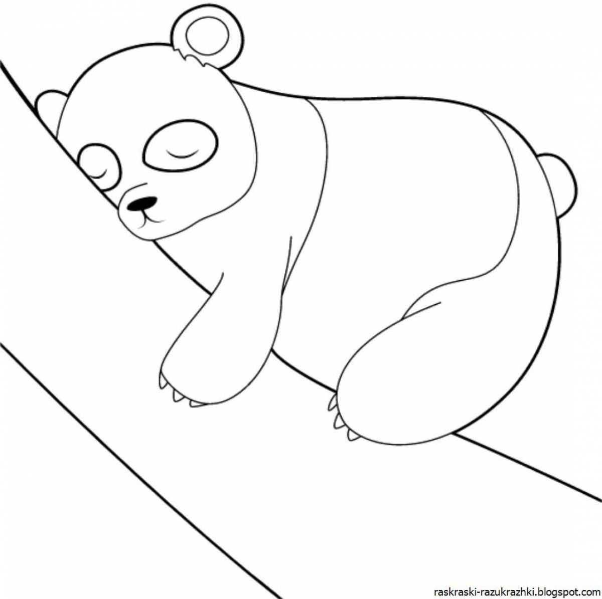 Live panda coloring book