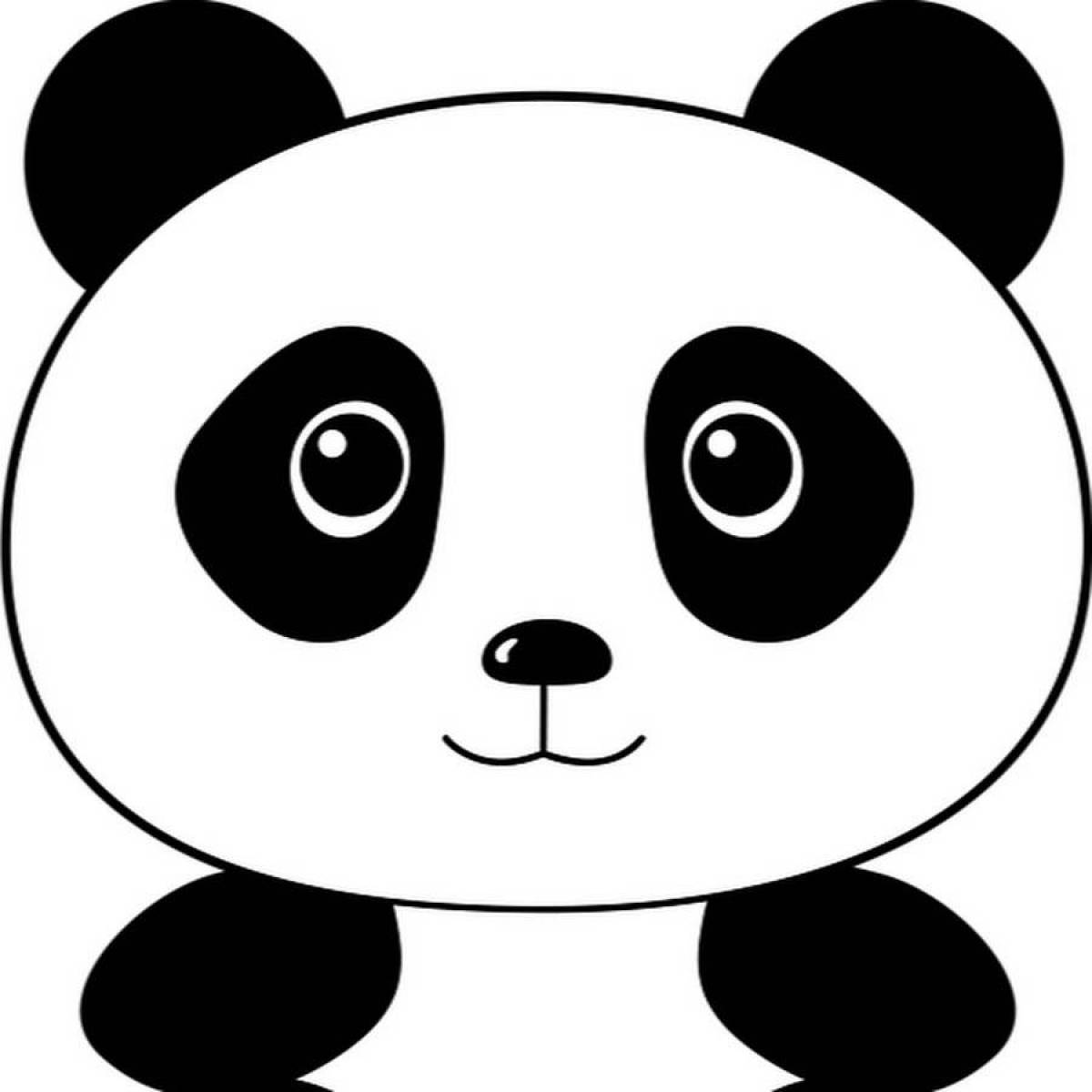 Раскраска веселая панда
