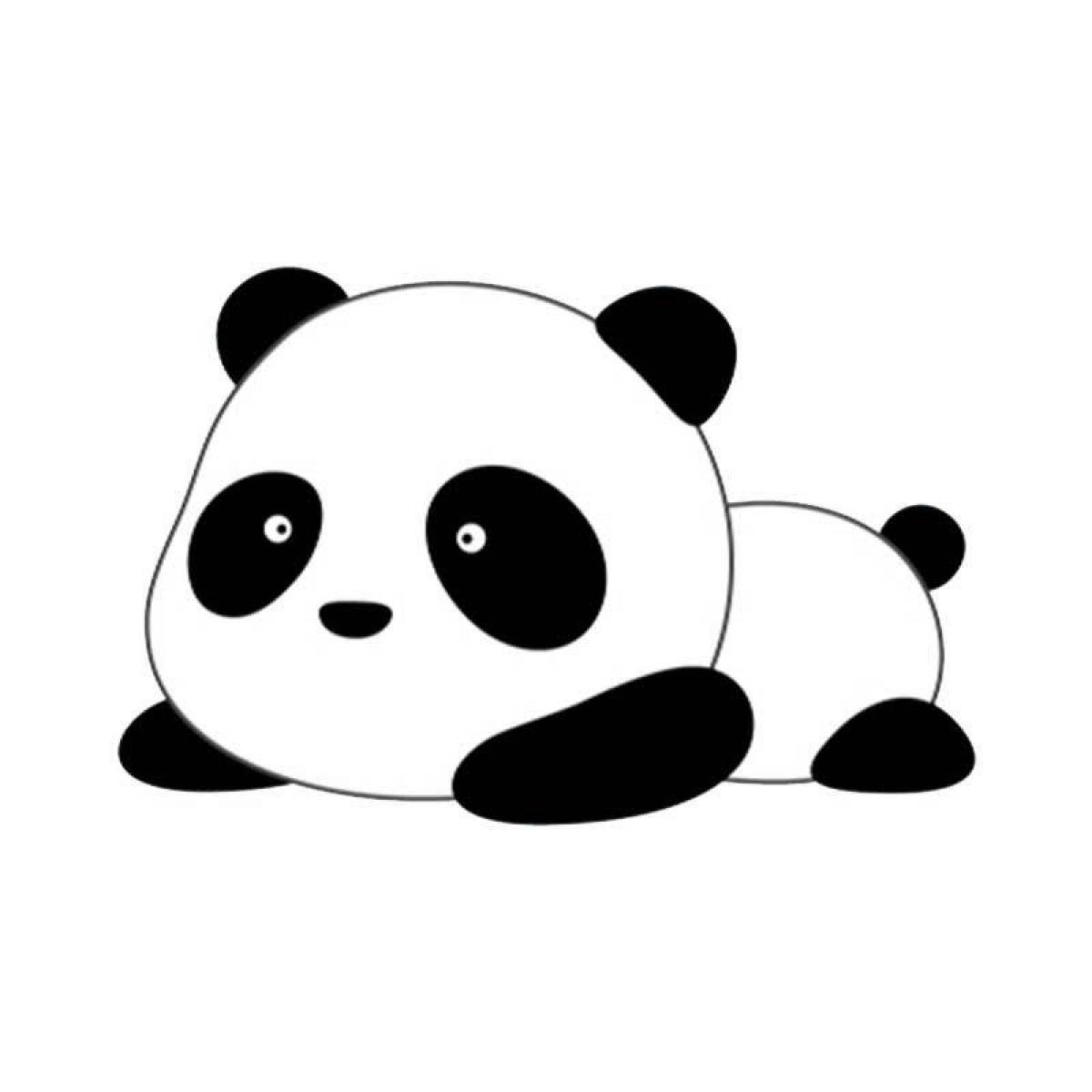 Веселая раскраска панда
