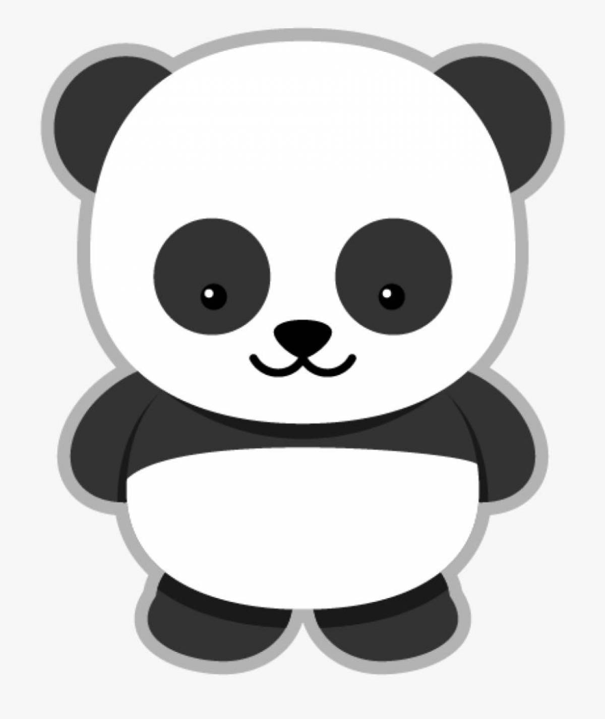 Rampant panda coloring page
