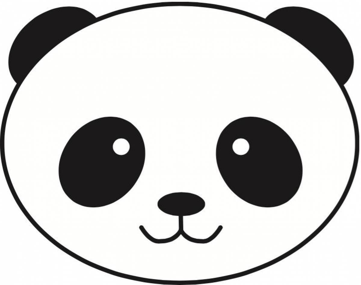 Анимированная страница раскраски панды