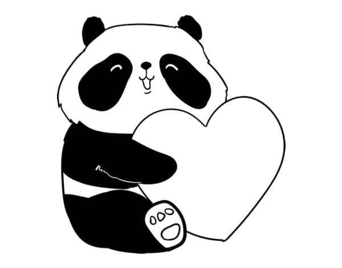 Раскраски Панда милые