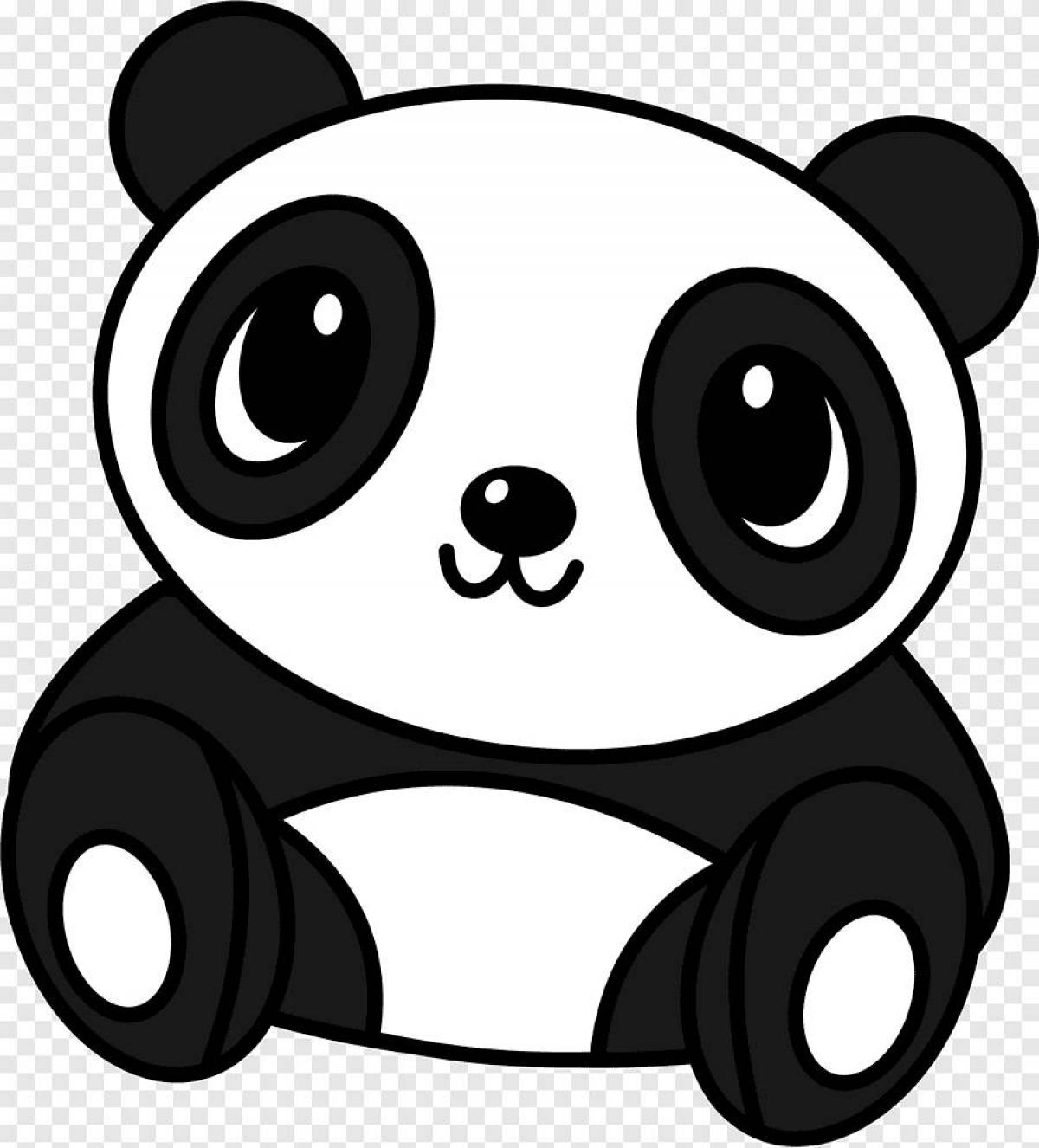 Blessed panda coloring page