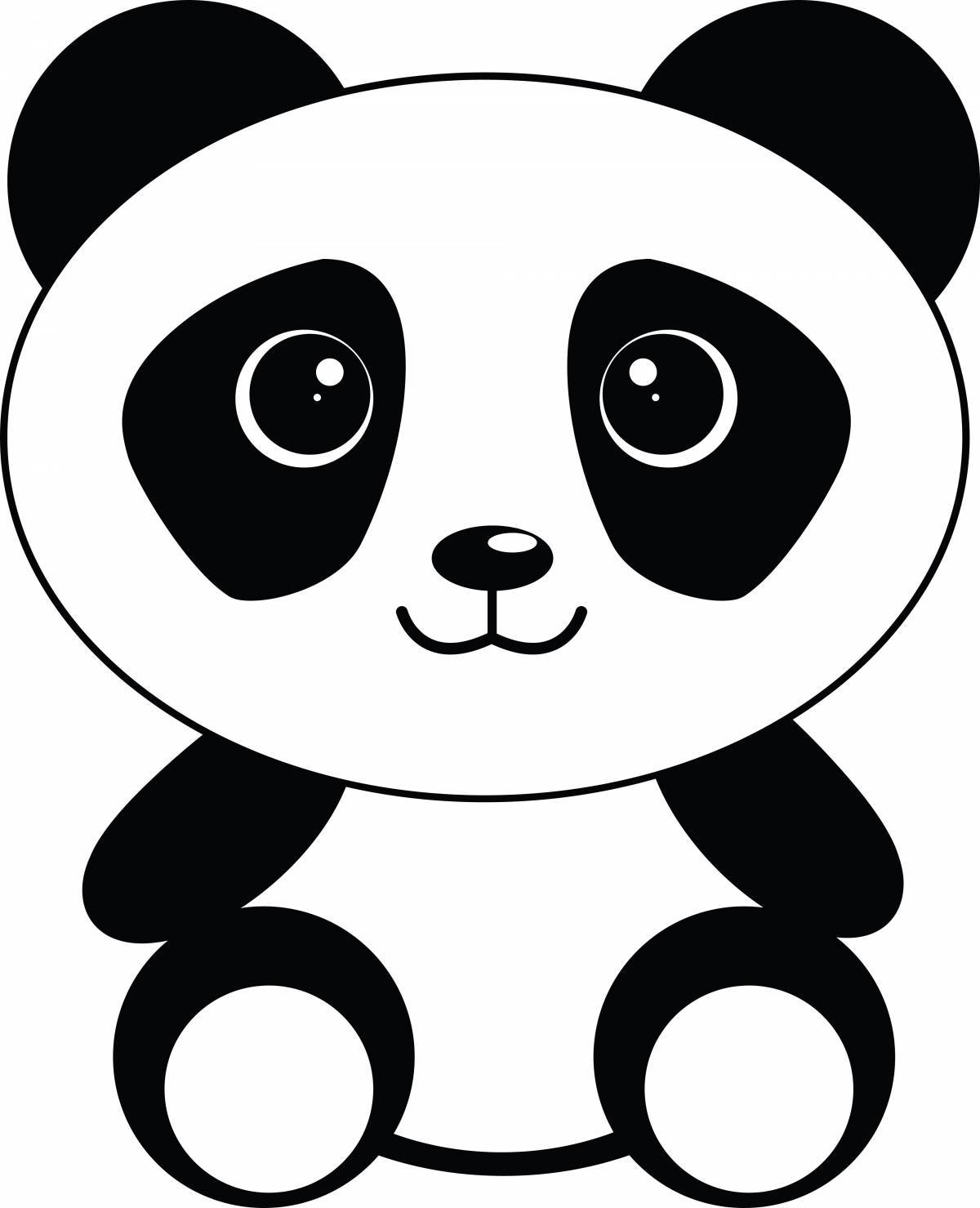 Блаженная панда раскраска