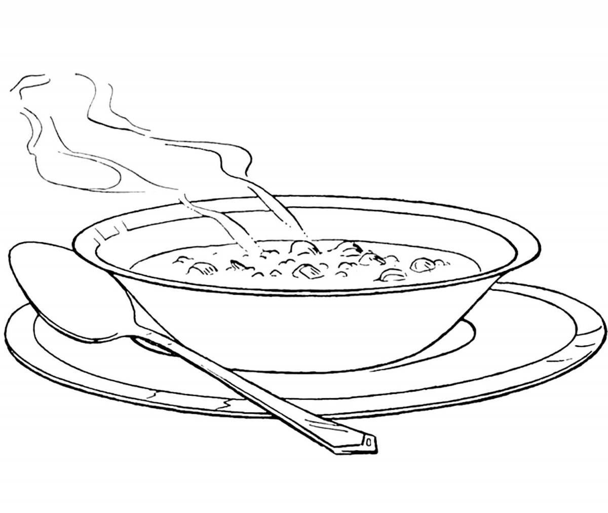 Inviting coloring soup