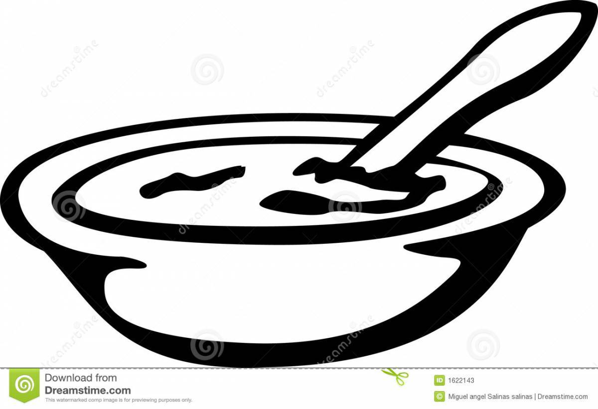 Fragrant soup coloring page