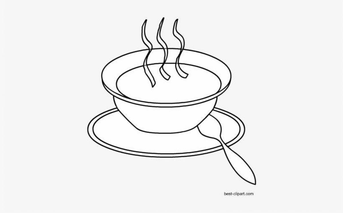 Spicy soup coloring page