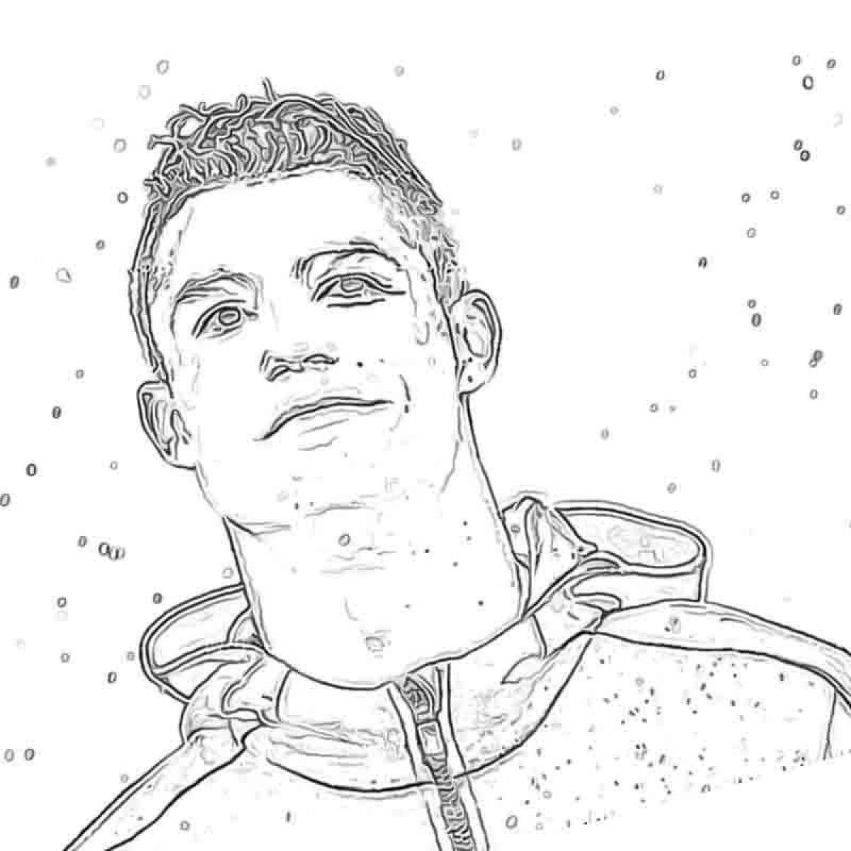 Раскраски футбол Кристиано Роналдо