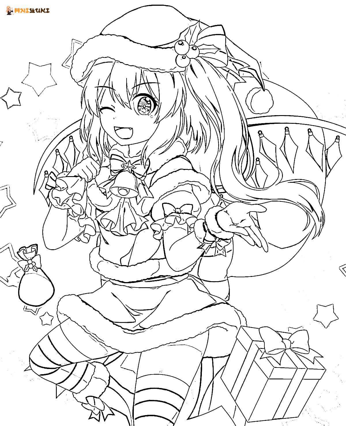Deluxe anime christmas coloring book
