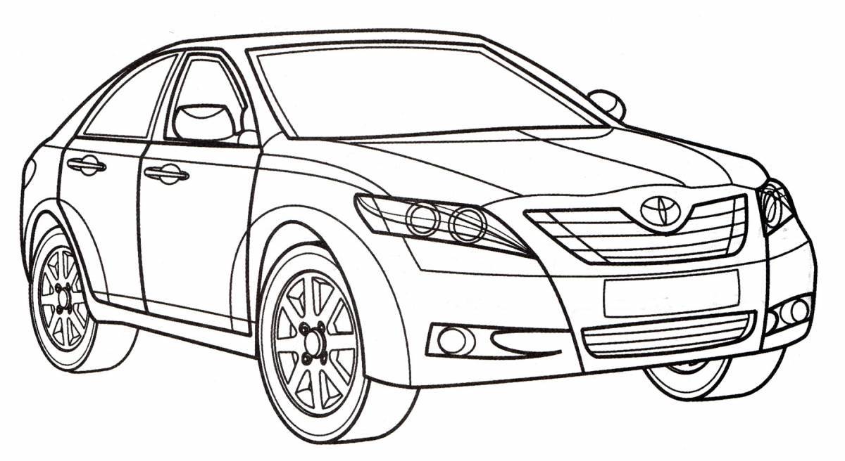 Wonderful car coloring book