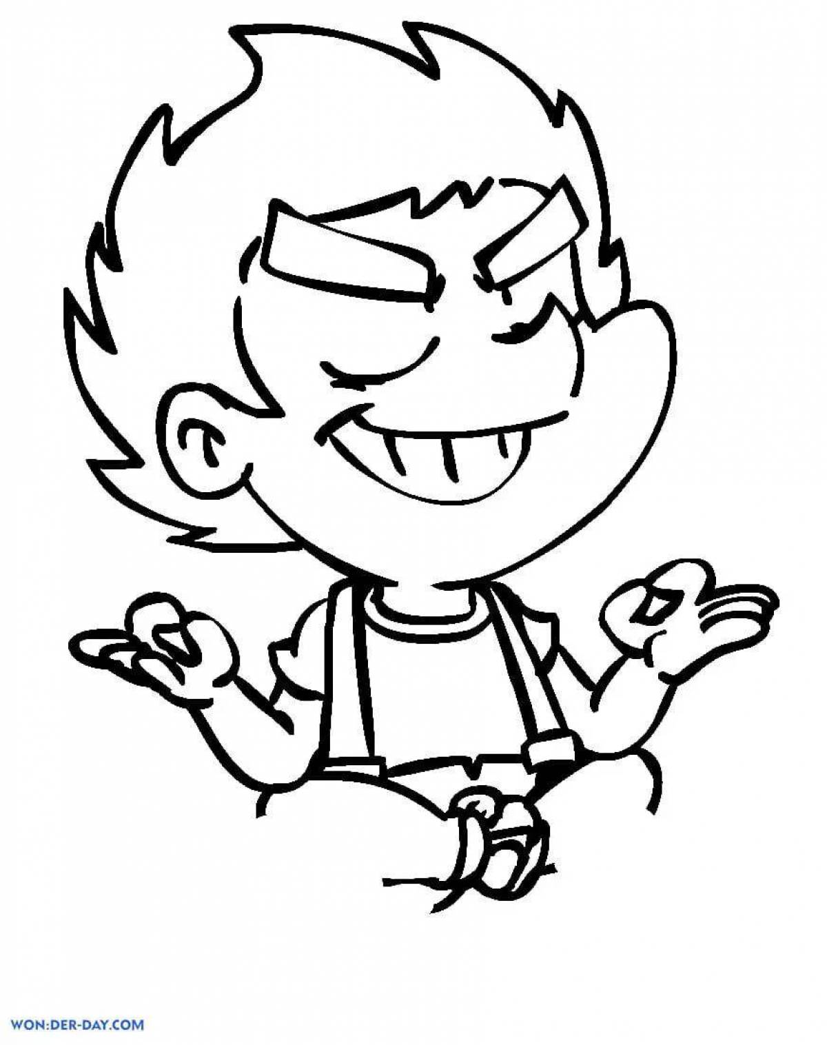 Ecstatic felix 13 cards coloring page
