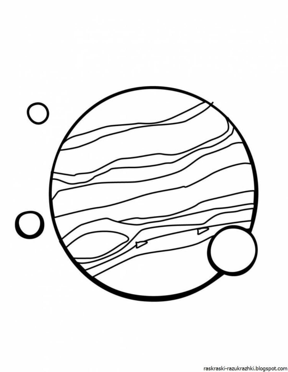Attractive planet coloring book for kids
