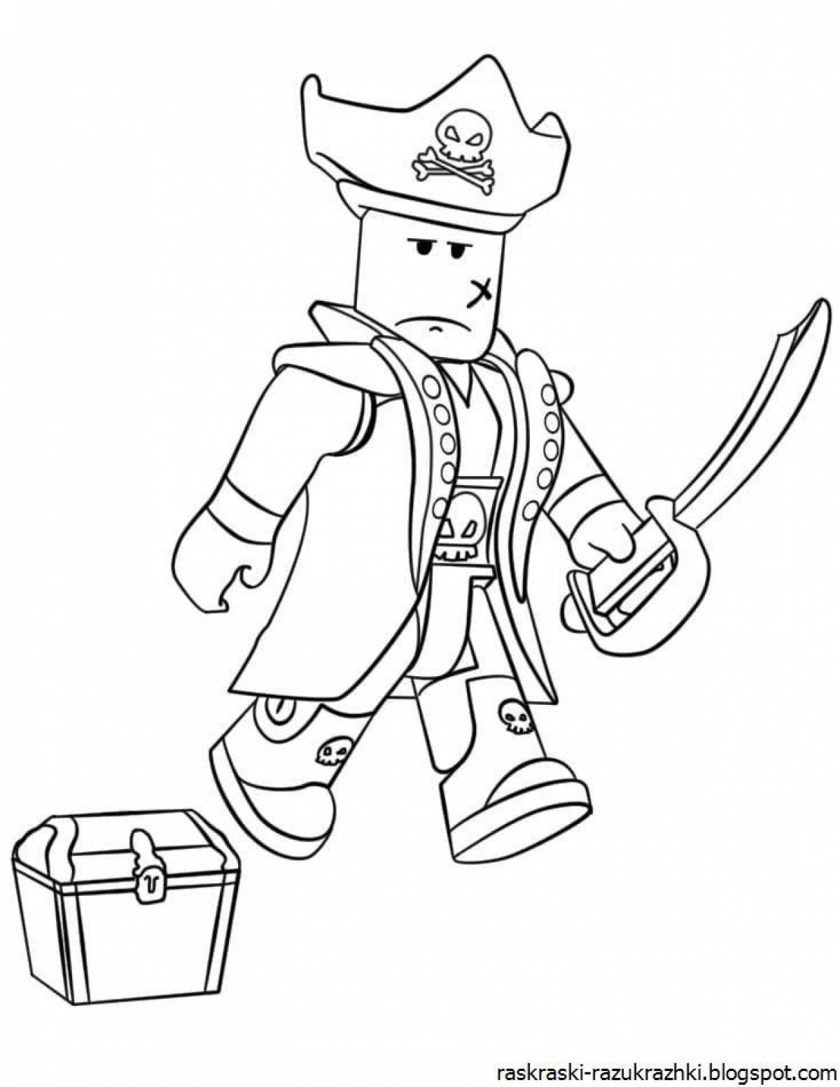 Funny roblox skins coloring page