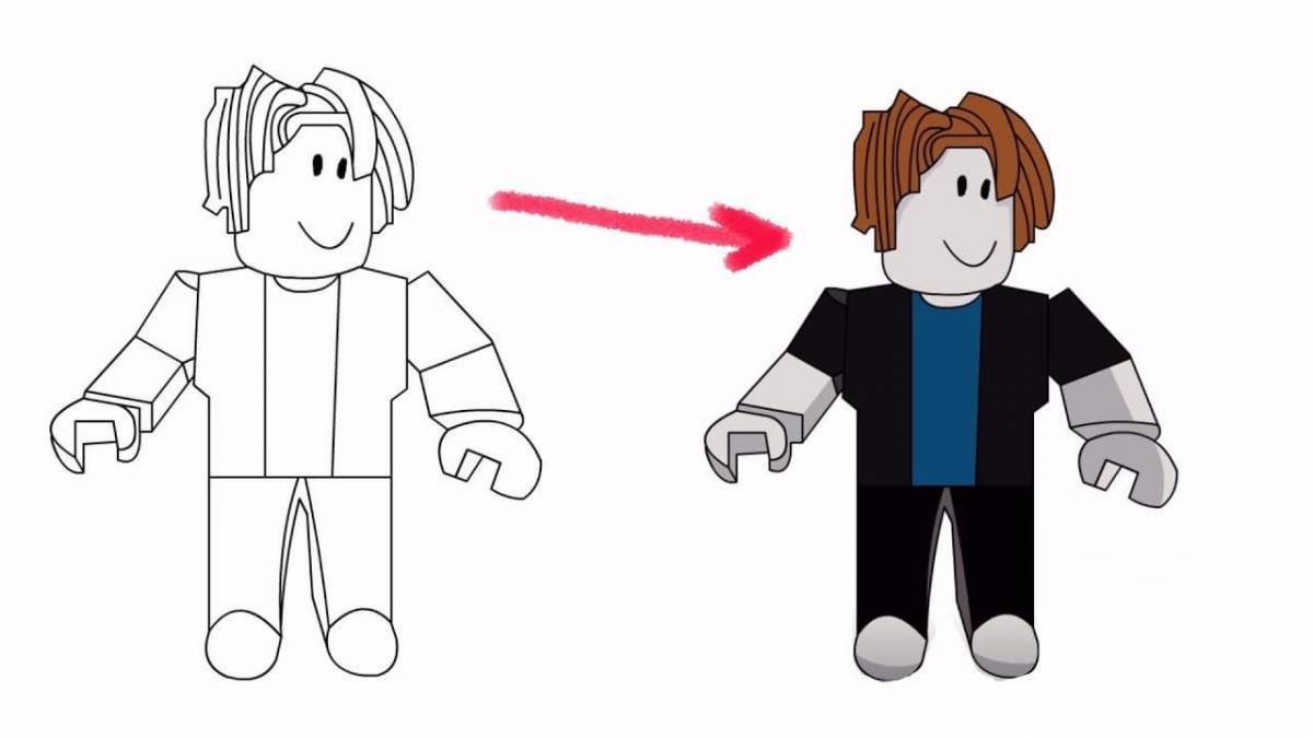Exciting roblox skins coloring page
