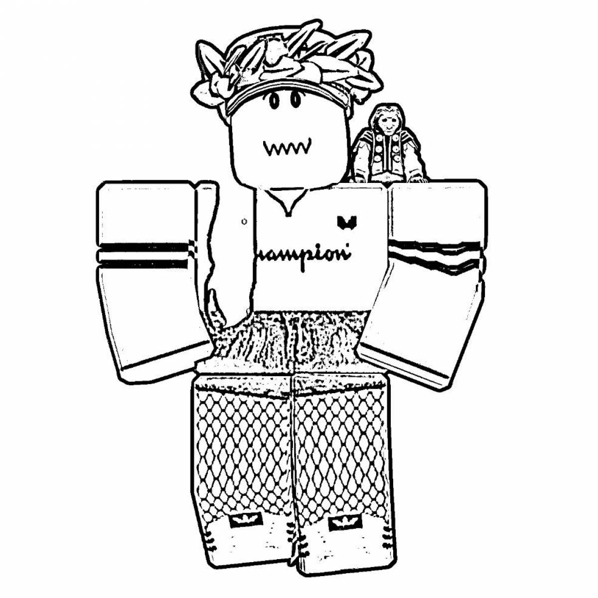 Incredible roblox skins coloring page