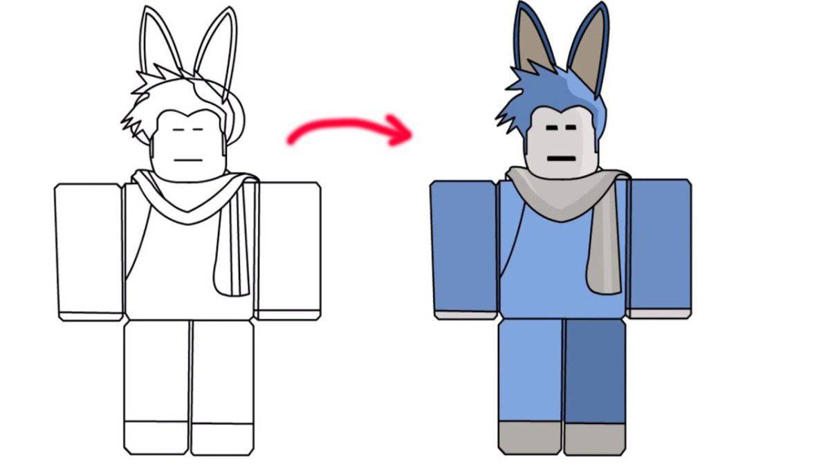Charming roblox skins coloring page