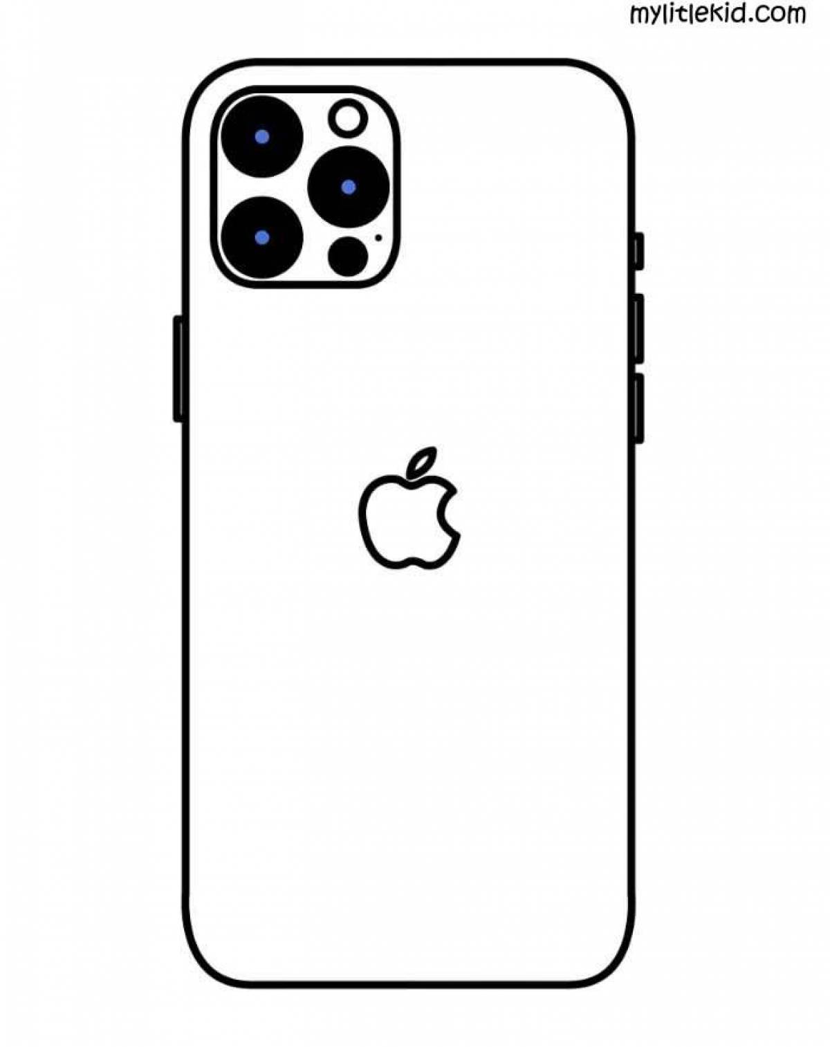 Iphone bright coloring page