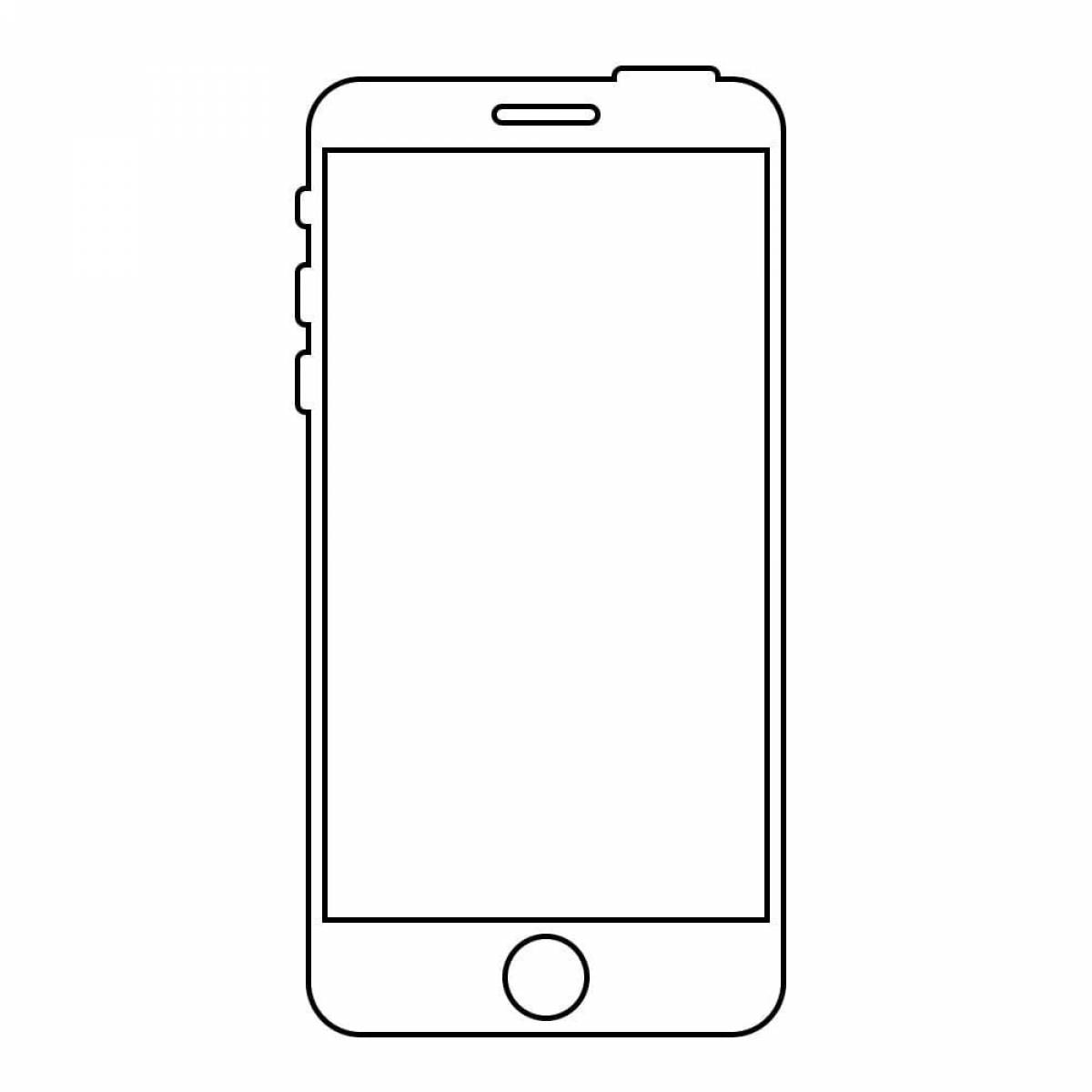 Большая страница раскраски iphone