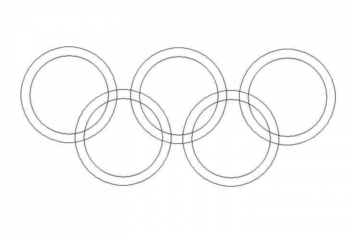 Gorgeous olympic rings coloring book