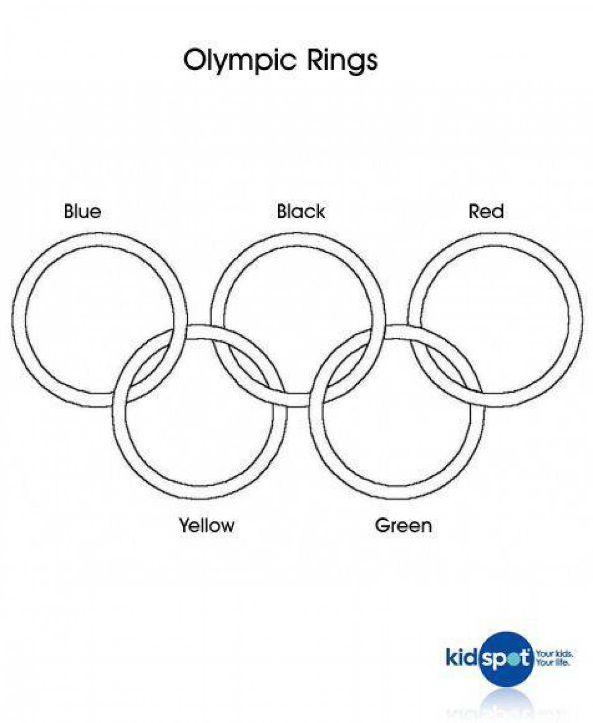 Раскраска роскошные олимпийские кольца