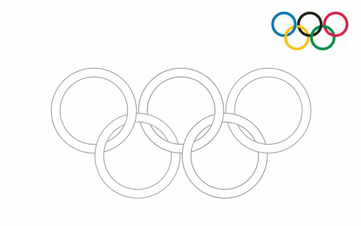 Раскраска волшебные олимпийские кольца