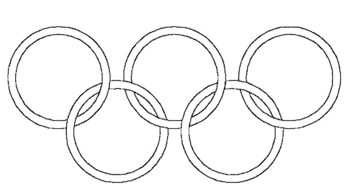 Детский рисунок олимпийские кольца