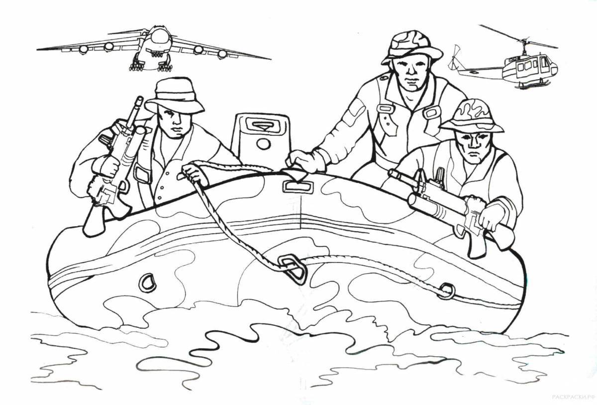 Joyful war coloring pages for kids