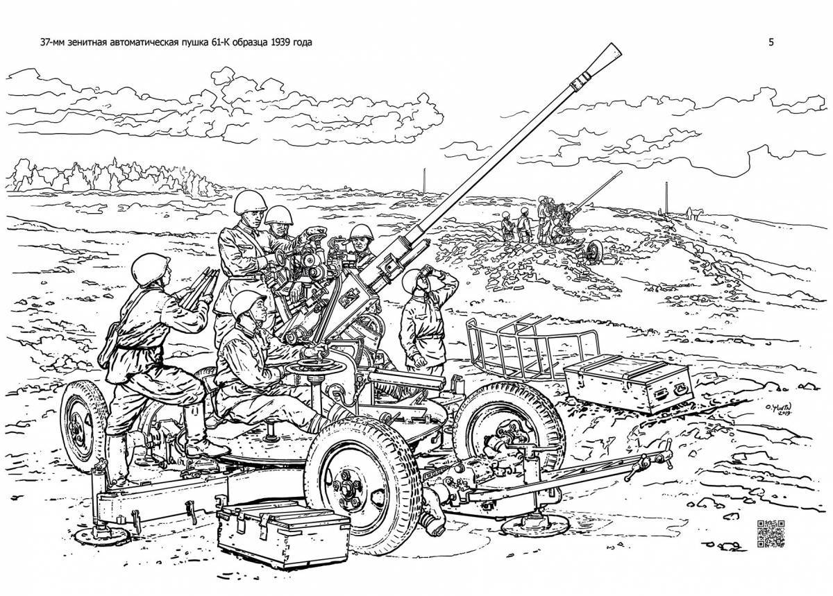 Tempting war coloring page for kids