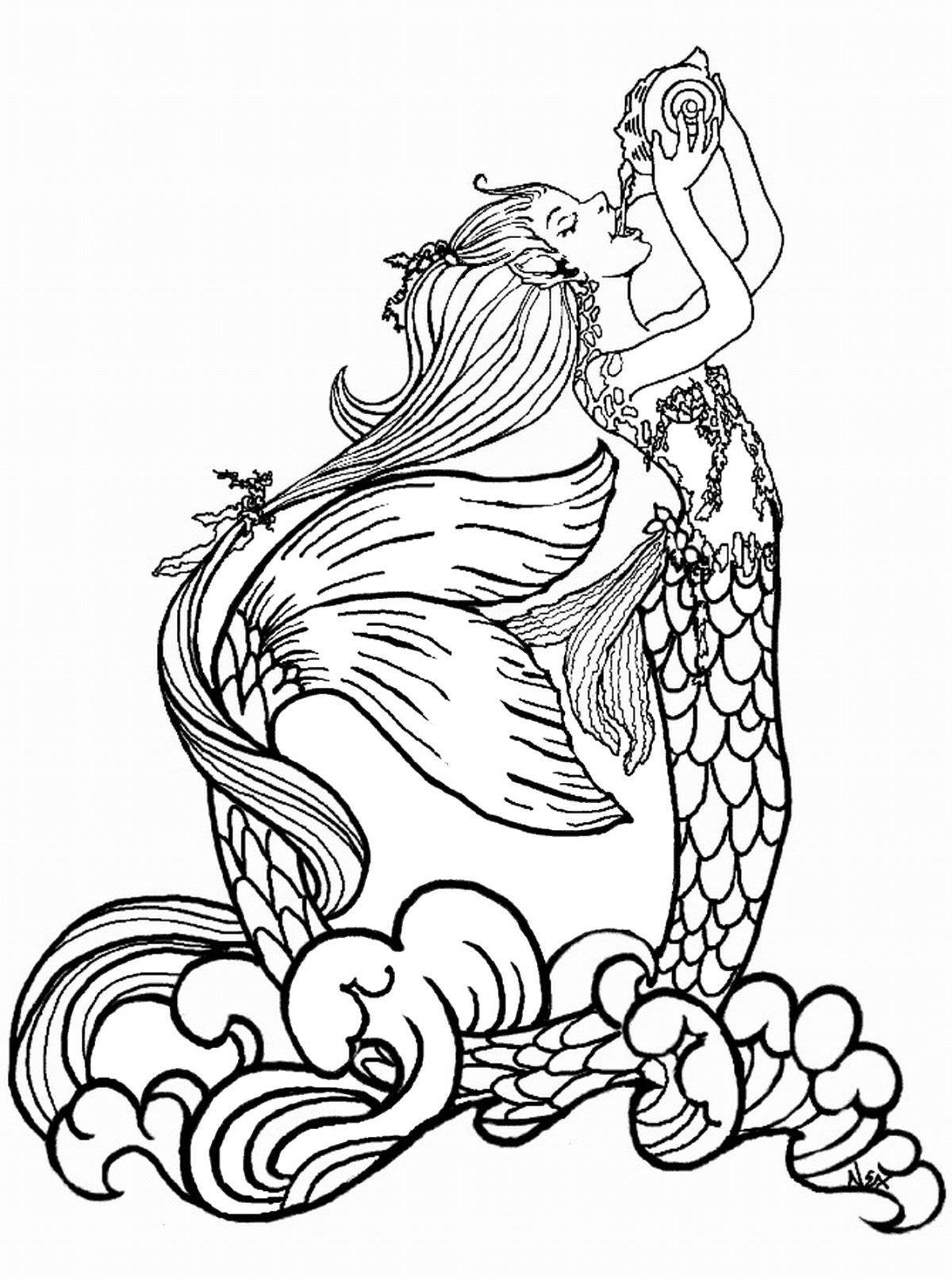 Sparkling mermaid coloring book for girls