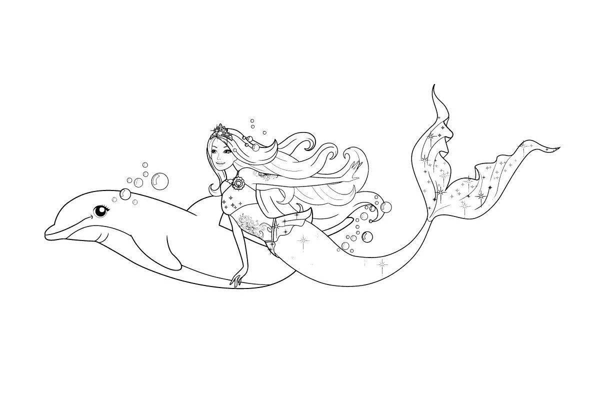 Live coloring for girls mermaid