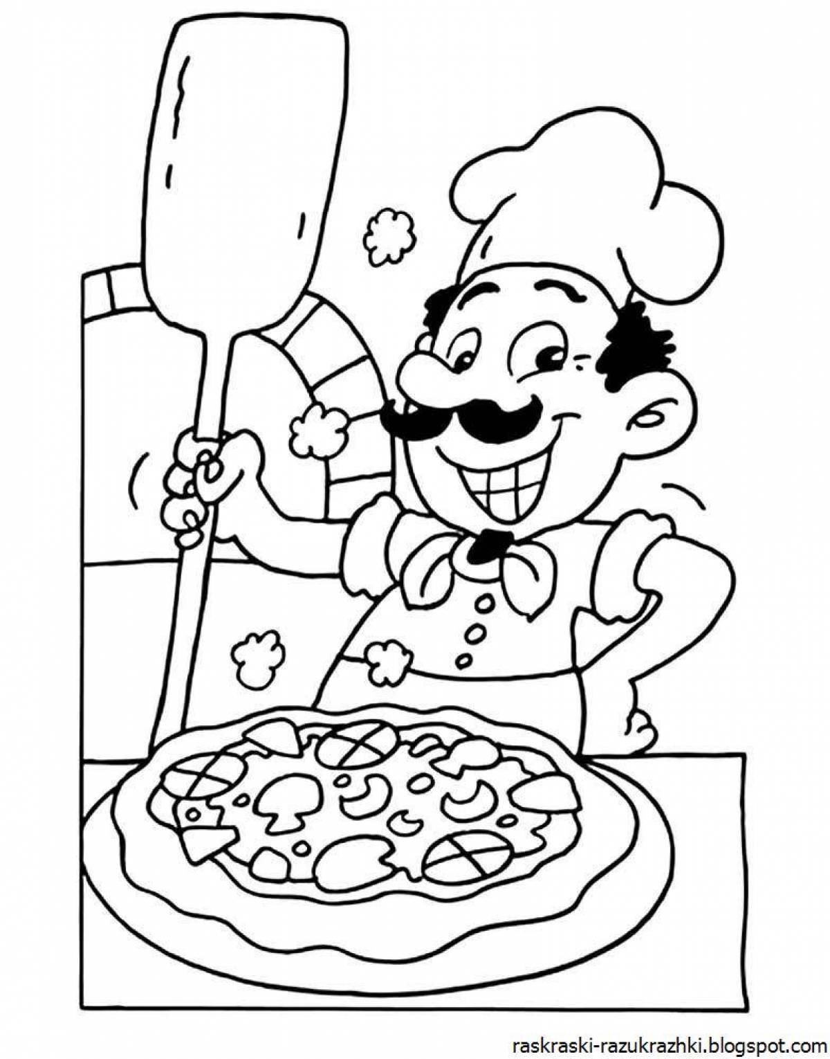 Fun cooking coloring book for kids