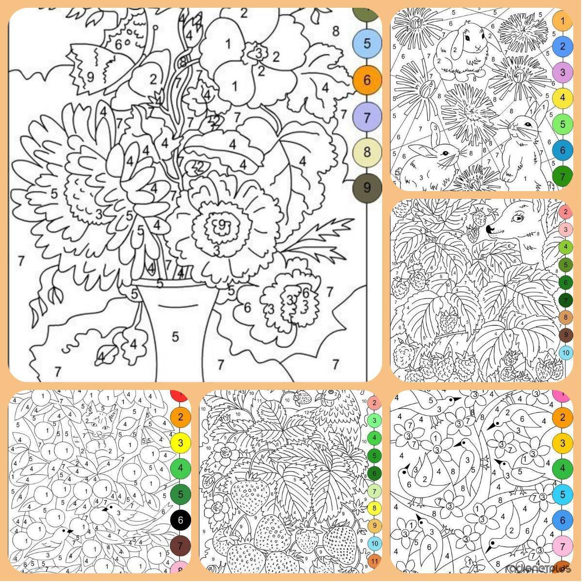 Colorful coloring page hey color