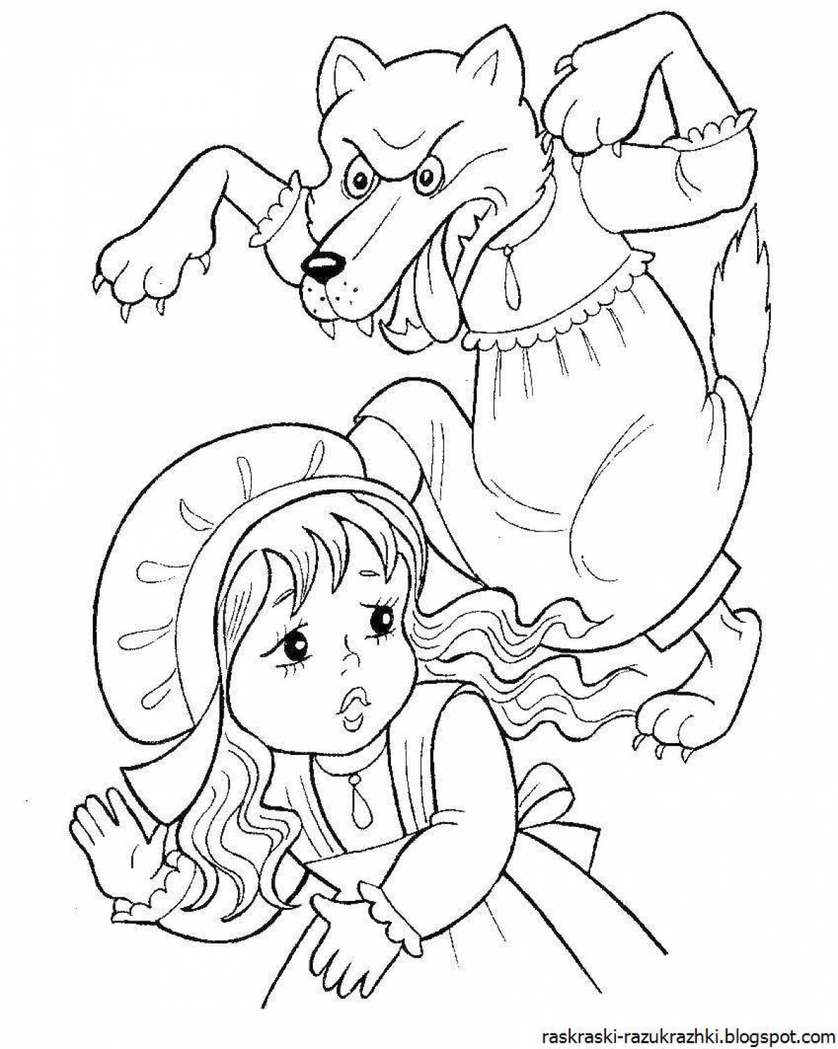 Adorable little red riding hood coloring book
