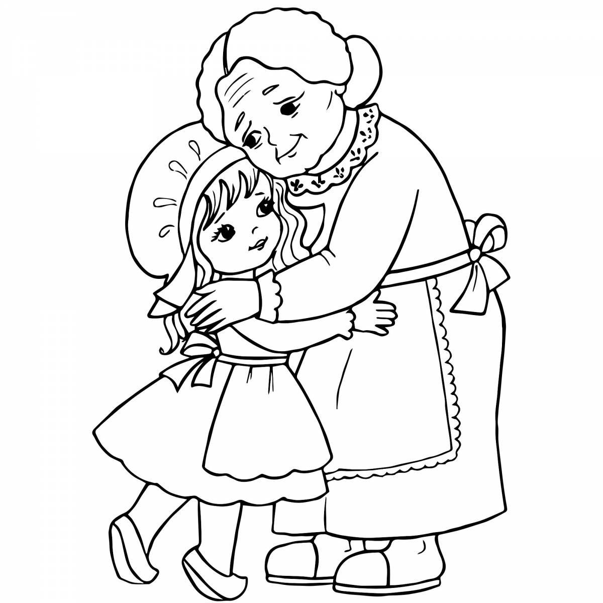 Creative coloring little red riding hood