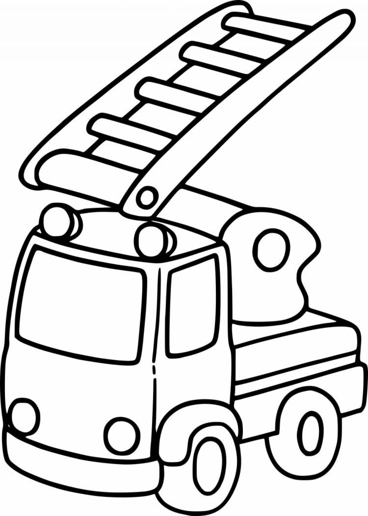 Раскраска «Пожарная машина» для мальчиков - Книги ПЕГАС