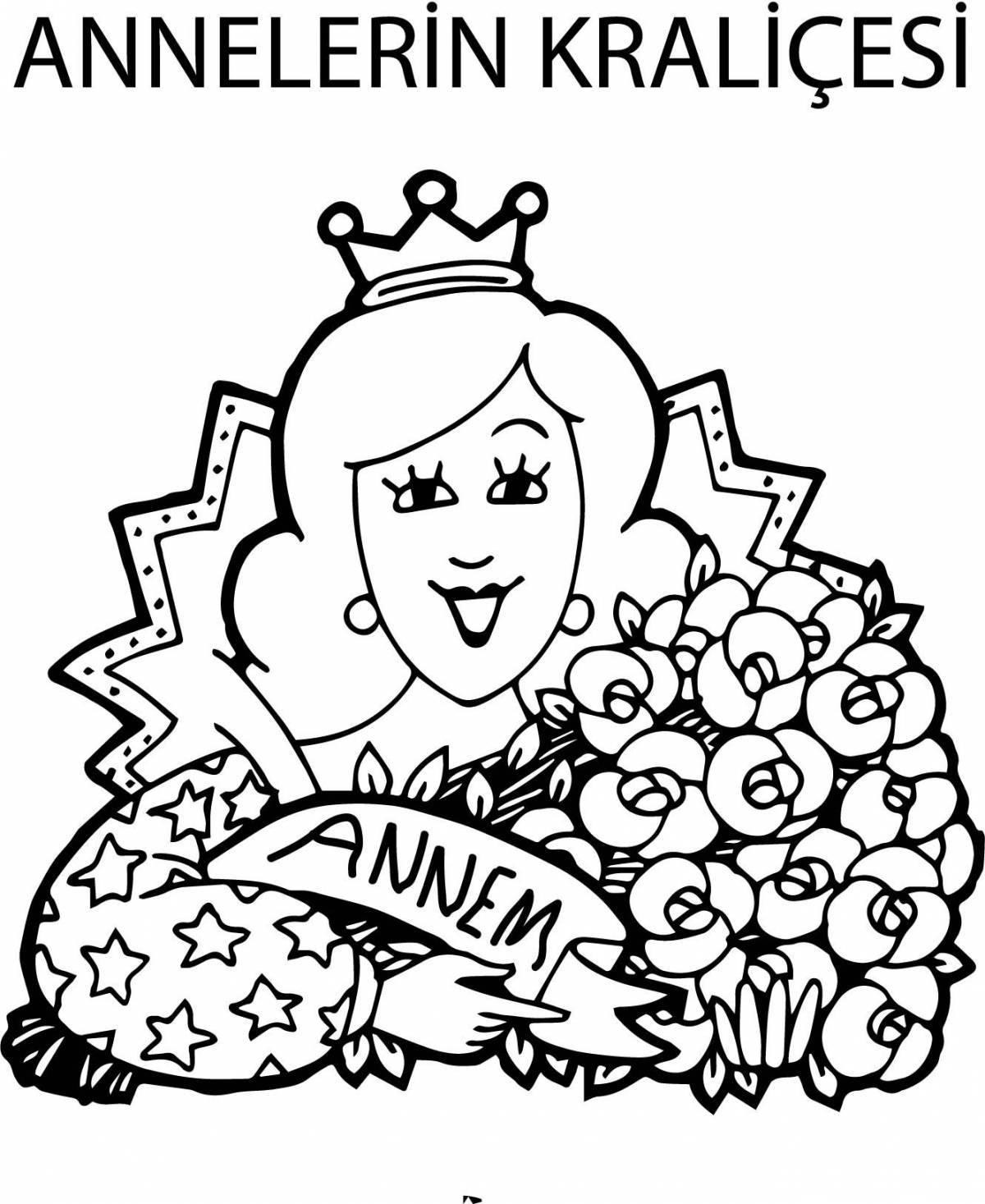 Fabulous mom birthday coloring page