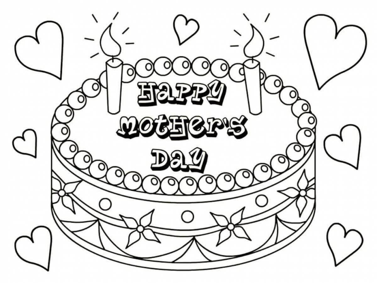 Amazing birthday coloring book for mom