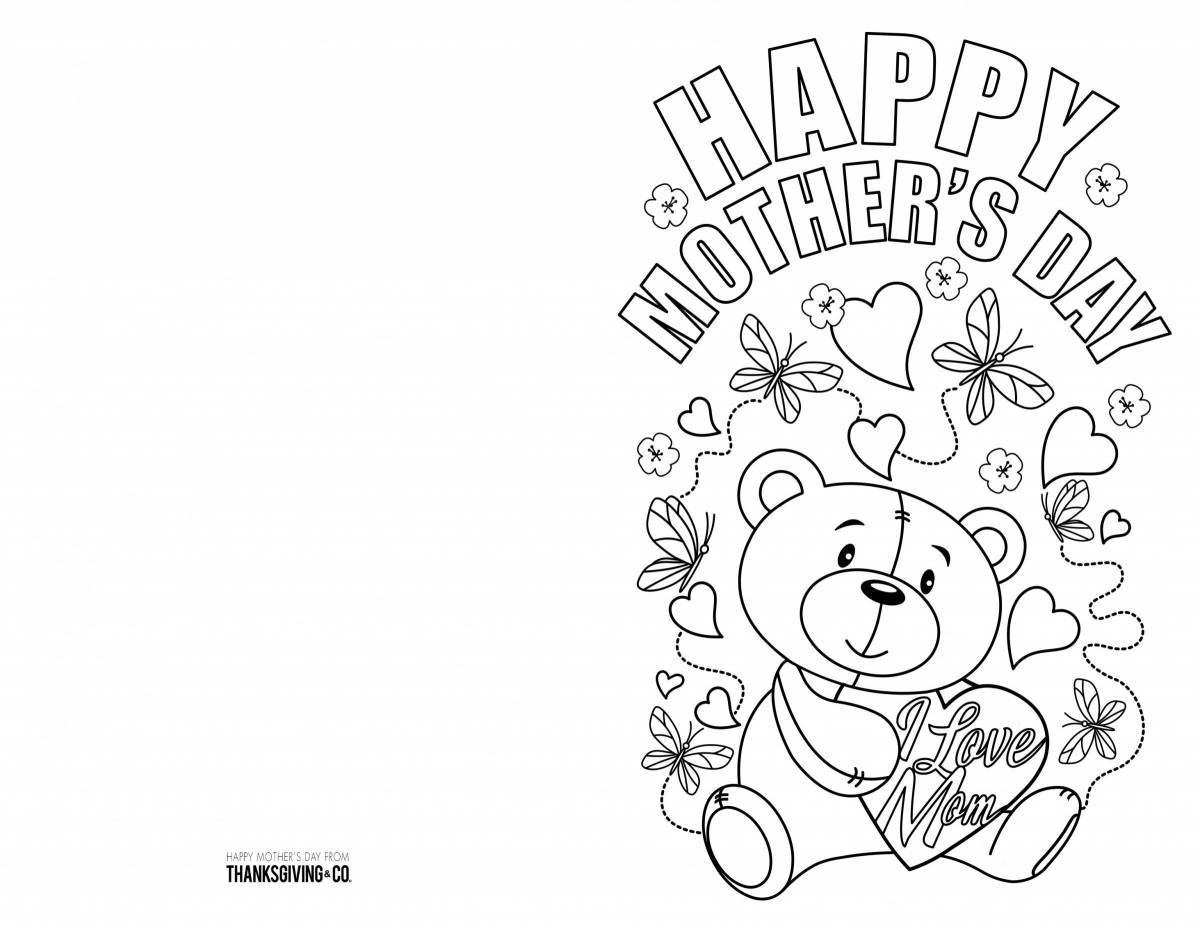 Coloring page shiny mom birthday