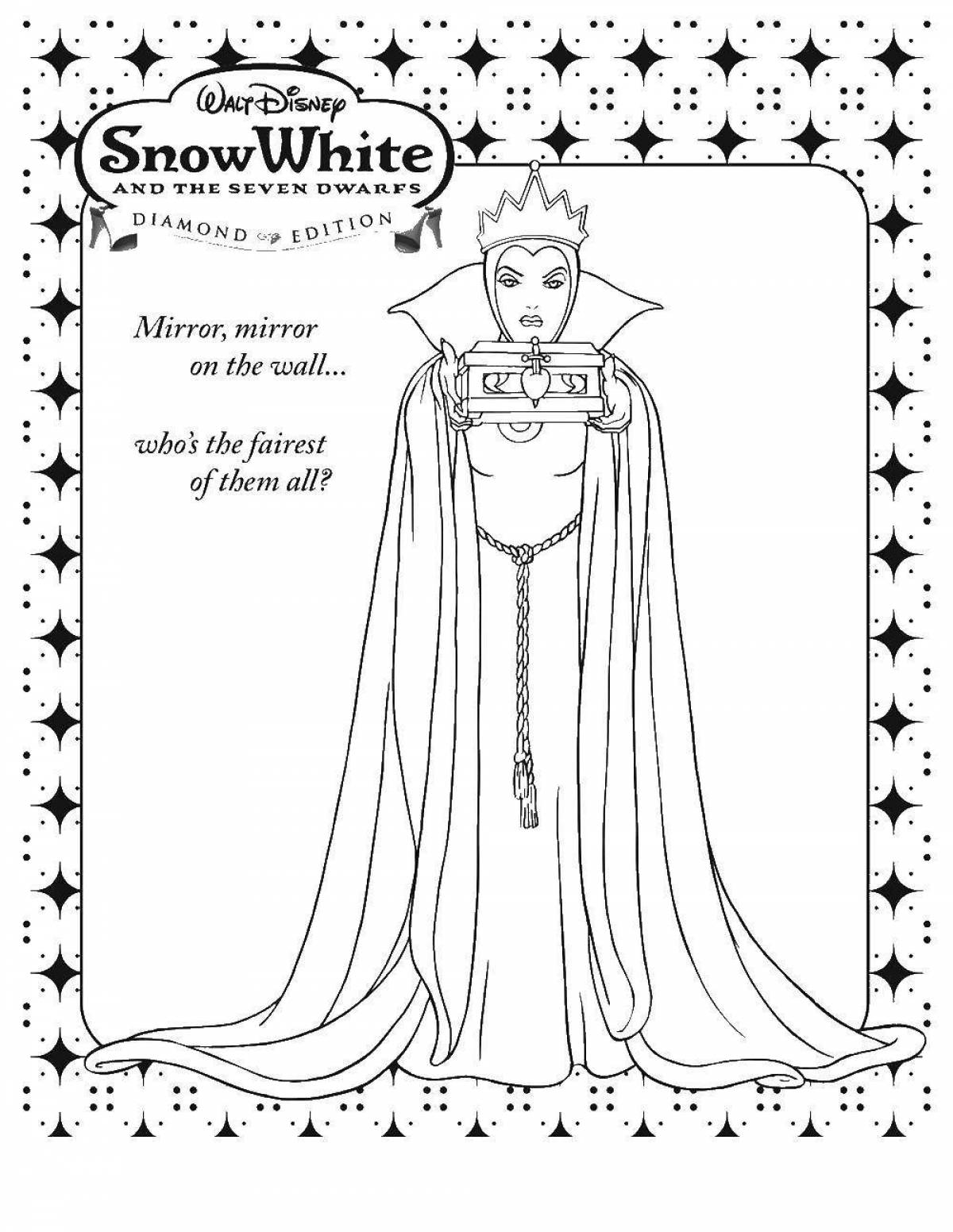 Fun coloring book snow queen for kids