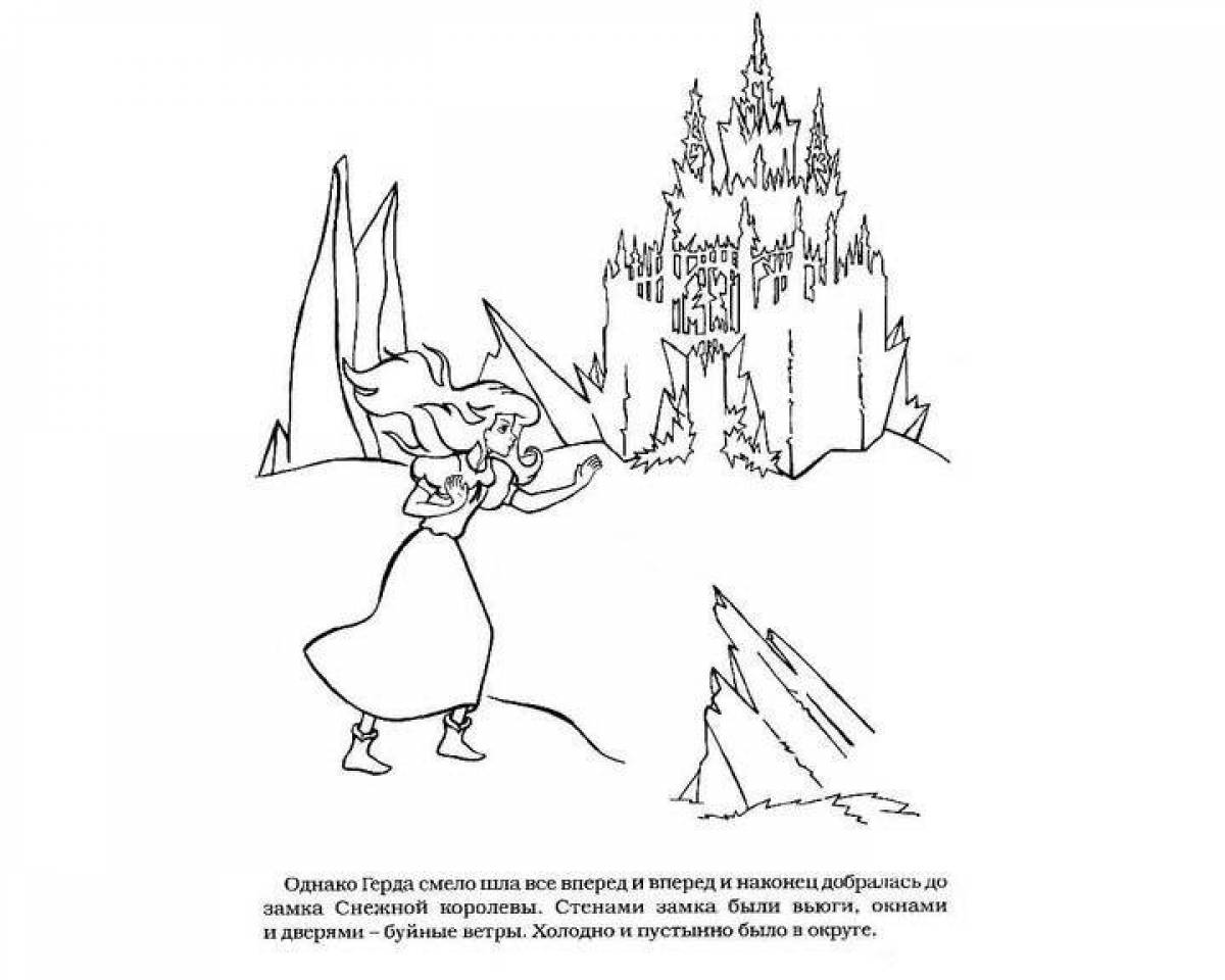 Exalted snow queen coloring pages for kids