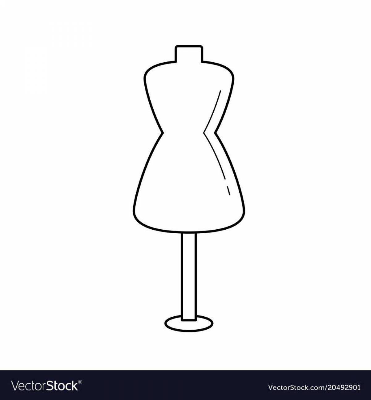 Sweet mannequin coloring page