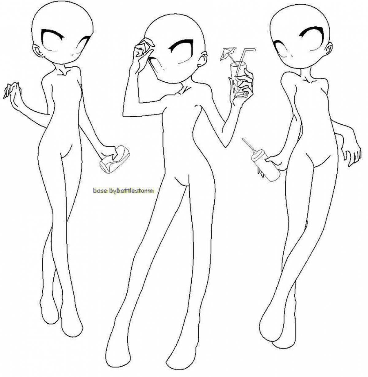 Creative mannequin coloring page